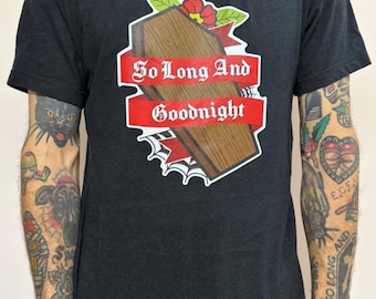 Sample So Long and Goodnight Helena MCR Coffin DTF T-shirt CVC Black Heather Medium
