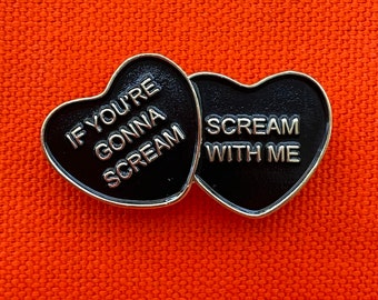 Misfits Candy Hearts Scream With Me Enamel Pin