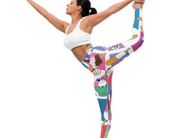 Fifth Degree™ Ice Cream Print High-Waisted Designer Premium Workout Gym Yoga Leggings