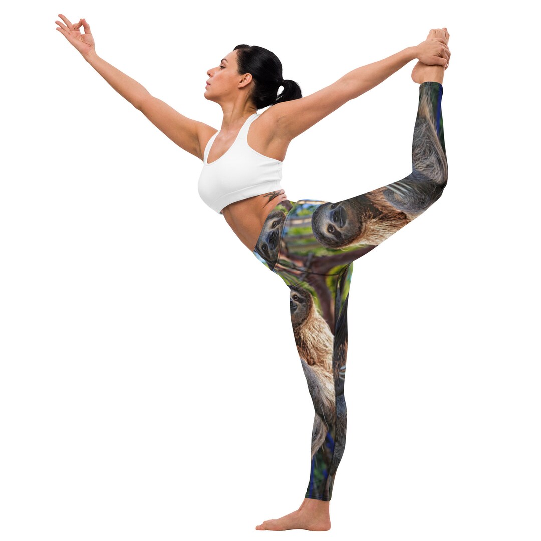 Fifth Degree™ Cute Sloth Animal Print Workout Yoga Premium Leggings - Etsy