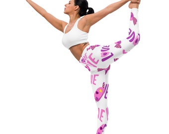 Fifth Degree™ Love Candy Print High-Waisted Mood Enhancing Designer Premium Workout Gym Yoga Leggings