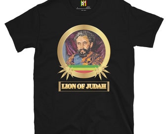 Fifth Degree™ Haile Selassie Shirt Ethiopian Shirt Jah Army Shirt Rastafarian Clothing Africa History Lion of Judah Tshirt Rasta Colors