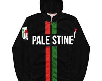 Fifth Degree™ Palestine Soccer Team Jersey Long Sleeve Football Black Freedom Clothing All Over Print Unisex Outfit Windbreaker Fashion