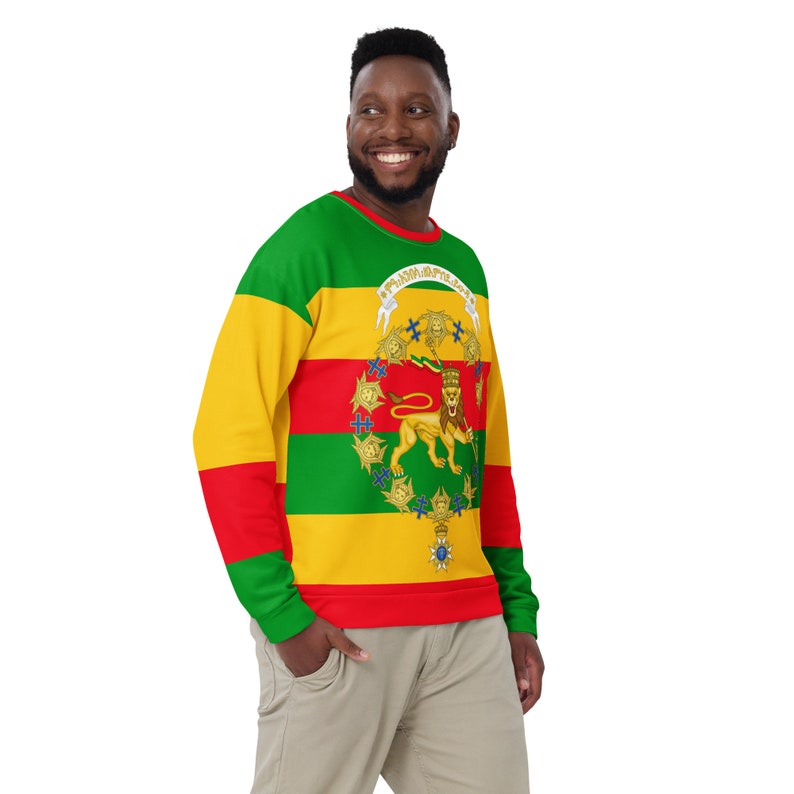 Fifth Degree™ Rasta Clothing Reggae Outfit Lion of Zion All Over Print Rastafari Rastafarian Unisex Sweatshirt