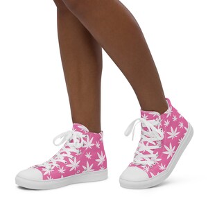 Fifth Degree® Women’s High Top Canvas Cannabis Shoes Weed Sneakers