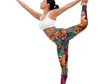 Fifth Degree™ Butterfly Print High-Waisted Depression Healing Negative Mood-Enhancing Designer Workout Gym Yoga Premium Leggings