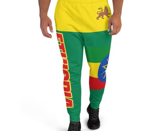 Fifth Degree™ Ethiopia Men's Joggers Rasta Lion of Zion Clothing All Over Print Rastafari Sweatpants Reggae Outfit Rastafarian African