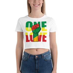 Fifth Degree™ One Love Rasta Clothing Reggae Outfit Crop Top Hippie Clothes image 4