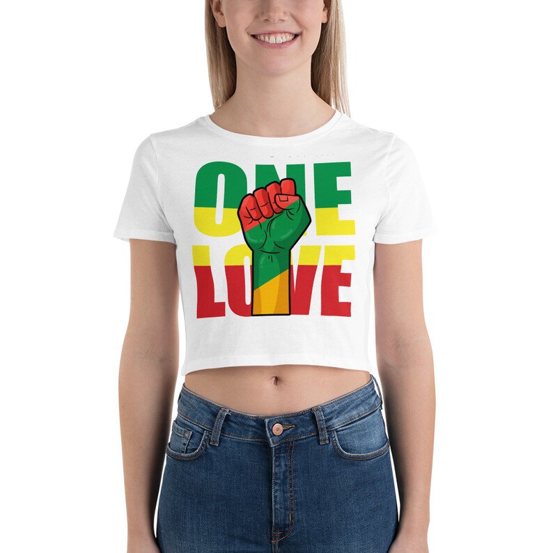 Fifth Degree™ One Love Rasta Clothing Reggae Outfit Crop Top Hippie Clothes image 4