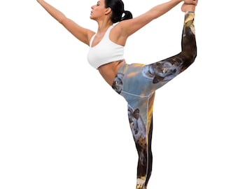 Fifth Degree™ Black Leopard Print Leggings Yoga Premium