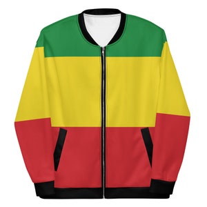 Fifth Degree ™ Rasta Löwe von Zion Kleidung All Over Print Rastafari Unisex Bomberjacke Reggae Konzert Outfit Rastafari Jamaika