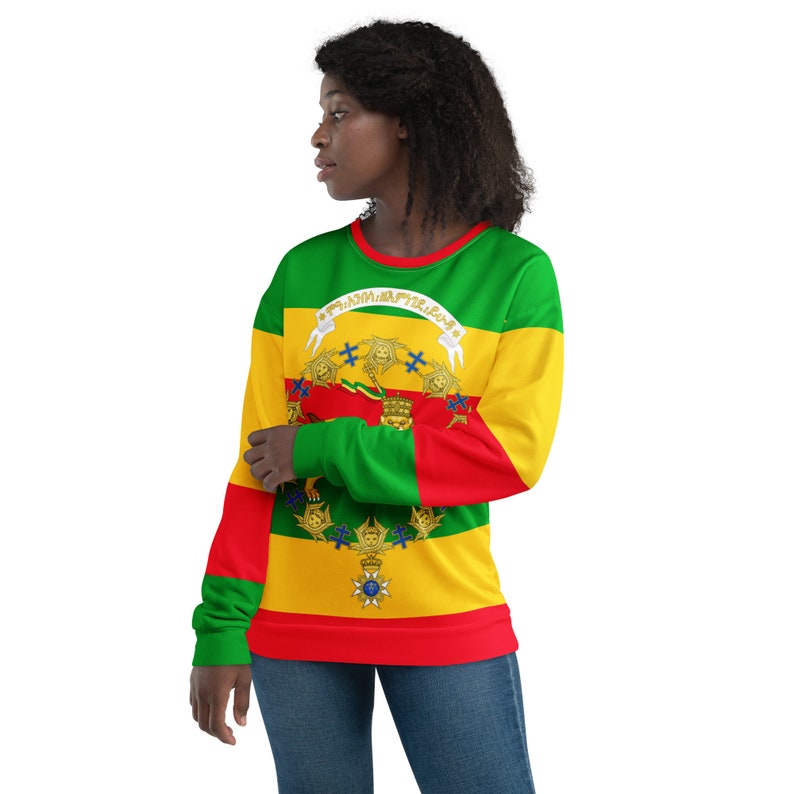 Fifth Degree™ Rasta Clothing Reggae Outfit Lion of Zion All Over Print Rastafari Rastafarian Unisex Sweatshirt