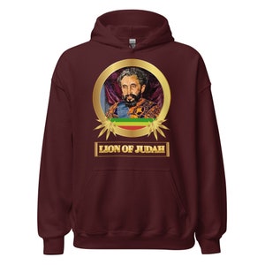 Fifth Degree™ Haile Selassie Hoodie Ethiopian Hoodie Jah Army Sweatshirt Ras Tafari Makonnen Africa Black History Lion of Judah