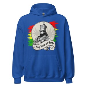 Fifth Degree™ Haile Selassie Hoodie Ethiopian Hoodie Jah Army Sweatshirt Ras Tafari Makonnen Africa Black History King Alpha and Omega