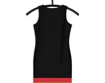 open lace back dress Reggae on the river dress ( Rasta ) – BLU 66 Apparel main image 1