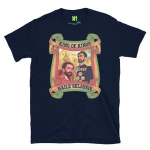 Fifth Degree™ Haile Selassie Shirt Ethiopian Shirt Jah Army Shirt RasTafarian Clothing Africa Black History King of Kings Rasta Colors