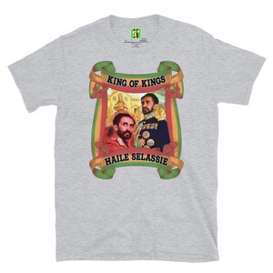 Fifth Degree™ Haile Selassie Shirt Ethiopian Shirt Jah Army Shirt RasTafarian Clothing Africa Black History King of Kings Rasta Colors