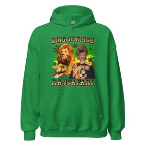 Fifth Degree™ Haile Selassie Hoodie Ethiopian Hoodie Jah Army Hoodie Rastafarian Hoodie Rasta Africa King of Kings Rasta Colors Sweatshirt