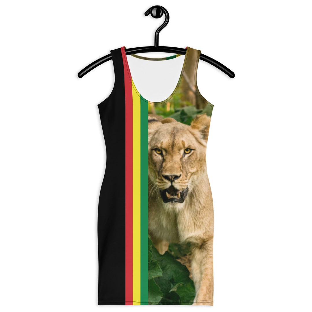Rasta Stuff Fifth Degree™ Rasta Clothing Dress, Woman Jamaican Clothes Lioness of ...