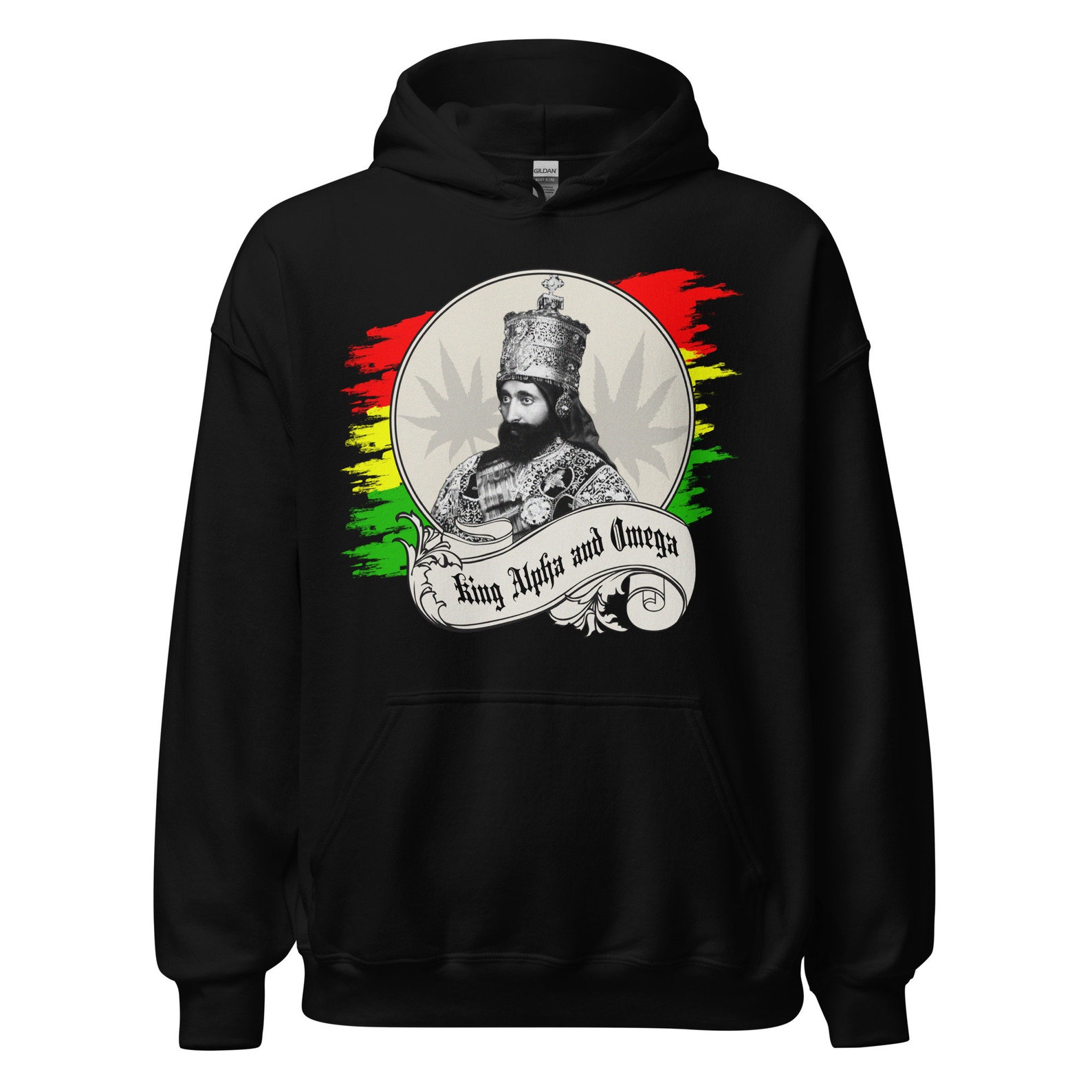 Regular Fit Pullover Urban Backwoods Haile Selassie Portrait III Hoodie Graphic Print Sweater