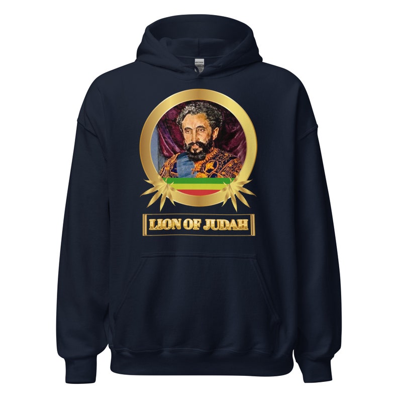 Fifth Degree™ Haile Selassie Hoodie Ethiopian Hoodie Jah Army Sweatshirt Ras Tafari Makonnen Africa Black History Lion of Judah