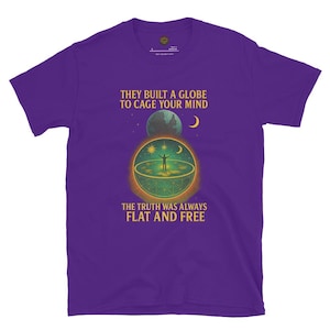 Fifth Degree™ Flat Earth Awakening-shirt: doorbreek de betovering en herover de heilige kaart die ze probeerden te verbranden