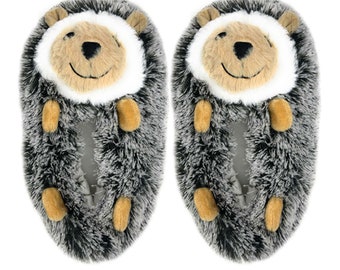 Women's Fluffy Hedgehog Hugs Comfy Slippers To Keep Warm at Home Stoner