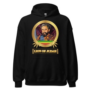 Fifth Degree™ Haile Selassie Hoodie Ethiopian Hoodie Jah Army Sweatshirt Ras Tafari Makonnen Africa Black History Lion of Judah