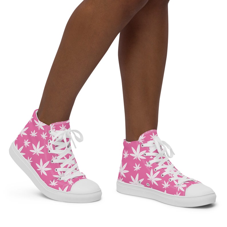 Fifth Degree® Women’s High Top Canvas Cannabis Shoes Weed Sneakers