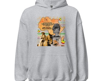 Fifth Degree™ Haile Selassie Hoodie Ethiopian Hoodie Jah Army Sweatshirt Rastafarian Hoodie Rasta Makonnen Jah Son of Africa Black History