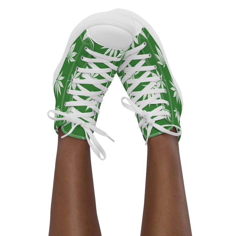 Fifth Degree® Women’s High Top Canvas Cannabis Shoes Weed Sneakers