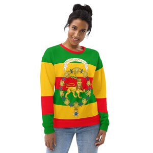 Fifth Degree™ Rasta Clothing Reggae Outfit Lion of Zion All Over Print Rastafari Rastafarian Unisex Sweatshirt