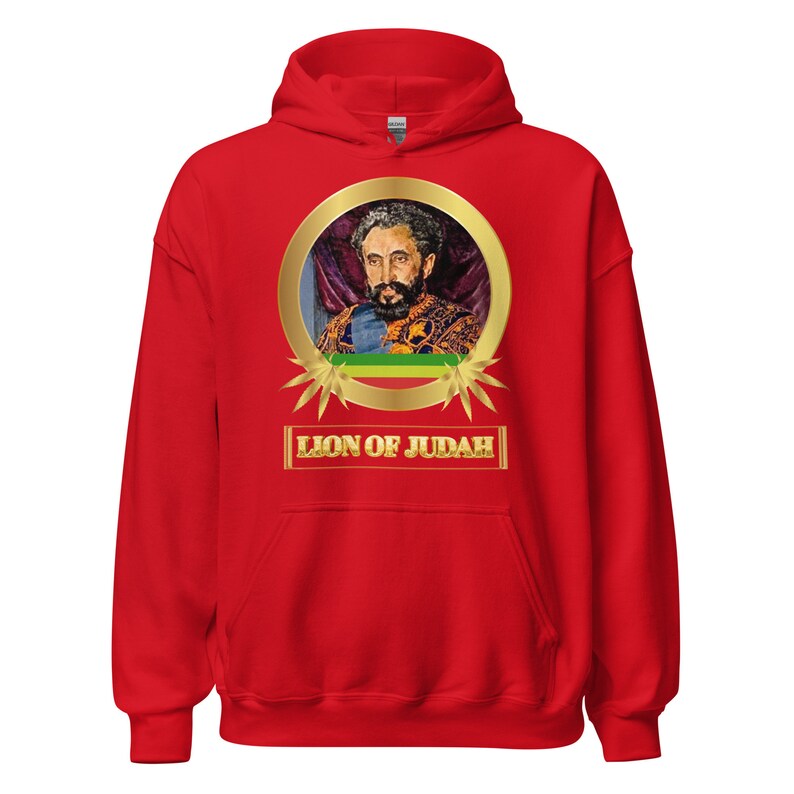 Fifth Degree™ Haile Selassie Hoodie Ethiopian Hoodie Jah Army Sweatshirt Ras Tafari Makonnen Africa Black History Lion of Judah