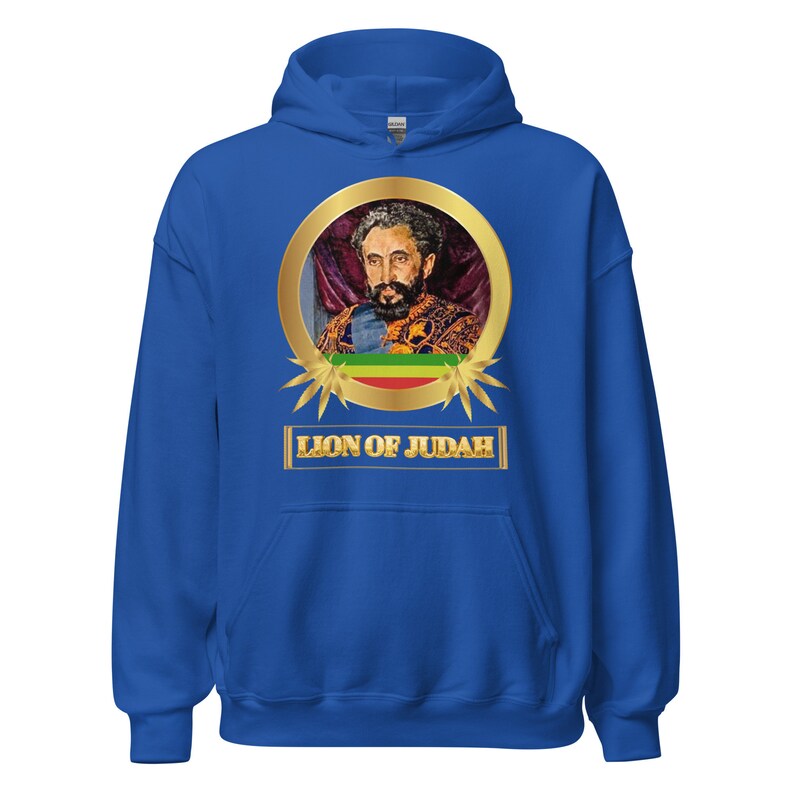 Fifth Degree™ Haile Selassie Hoodie Ethiopian Hoodie Jah Army Sweatshirt Ras Tafari Makonnen Africa Black History Lion of Judah