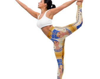 Fifth Degree™ Egypt Nefertiti Premium Leggings Print High-Waisted Depression Healing Mood-Enhancing Designer Comfort Gym Yoga