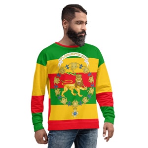 Fifth Degree™ Rasta Clothing Reggae Outfit Lion of Zion All Over Print Rastafari Rastafarian Unisex Sweatshirt