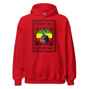 Fifth Degree™ Haile Selassie Hoodie Ethiopian Hoodie Jah Army Sweatshirt Rastafarian Hoodie Rasta Got Soul Jah Son of Africa Black History