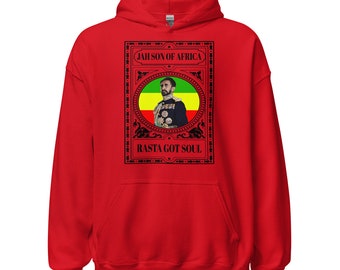 Fifth Degree™ Haile Selassie Hoodie Ethiopian Hoodie Jah Army Sweatshirt Rastafarian Hoodie Rasta Got Soul Jah Son of Africa Black History