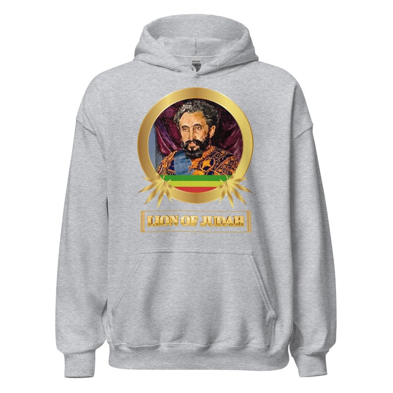 Fifth Degree™ Haile Selassie Hoodie Ethiopian Hoodie Jah Army Sweatshirt Ras Tafari Makonnen Africa Black History Lion of Judah