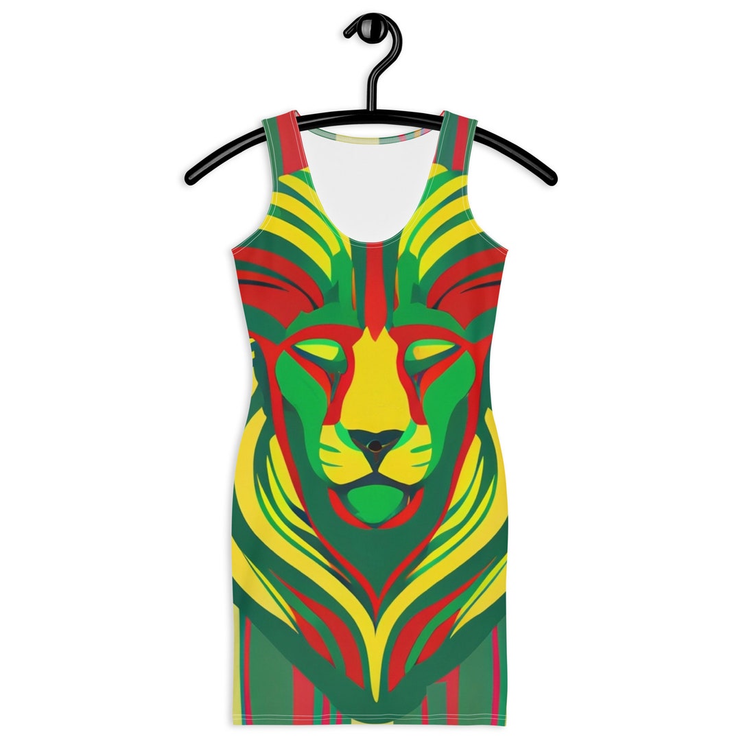 Rasta Stuff Fifth Degree™ Rasta Color Dress Lion of Judah Hippie Clothes Clothing ...