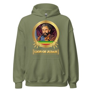 Fifth Degree™ Haile Selassie Hoodie Ethiopian Hoodie Jah Army Sweatshirt Ras Tafari Makonnen Africa Black History Lion of Judah