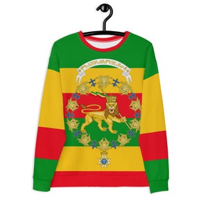 Fifth Degree™ Rasta Clothing Reggae Outfit Lion of Zion All Over Print Rastafari Rastafarian Unisex Sweatshirt