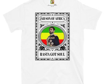 Fifth Degree™ Haile Selassie Shirt Ethiopian Shirt Jah Army Shirt Ras Tafari Makonnen Jah Son of Africa Black History Rasta Got Soul