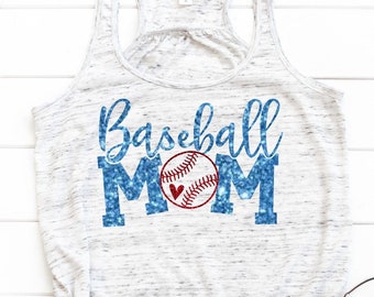 Baseball Mom Tank Top, Flowy Tank, Baseball Mom Tank, Baseball Tank Top, Baseball Shirt, Proud Baseball Mom