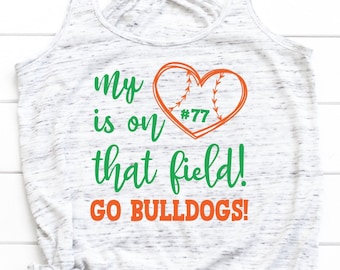 My Heart Is On That Field, Baseball Mom Tank Top, Flowy Tank, Baseball Mom Tank, Baseball Tank Top, Baseball Shirt, Proud Baseball Mom