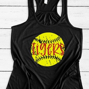 Softball Team Name Tank Top, Flowy Tank, Softball Mom Tank, Softball Girlfriend Tank Top, Baseball Shirt, Proud Softball Mom