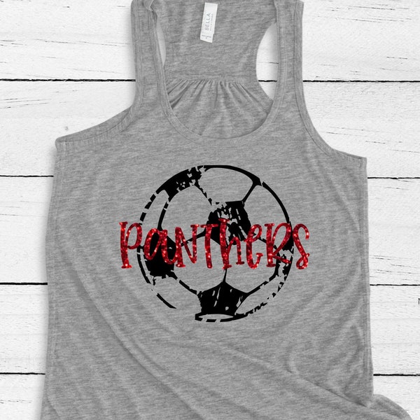 Soccer Team Name Tank Top, Flowy Tank, Soccer Mom Tank, Soccer Girlfriend Tank Top, Soccer Shirt, Proud Soccer Mom