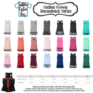 Custom Tank Top, Custom Glitter Racerback Tank, Design Your Own Tank, Your Text Here, Personalized Glitter Shirt image 2