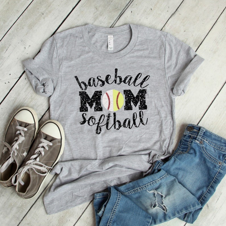 Glitter Baseball Softball Mom Shirt Softball Mom Shirt Etsy