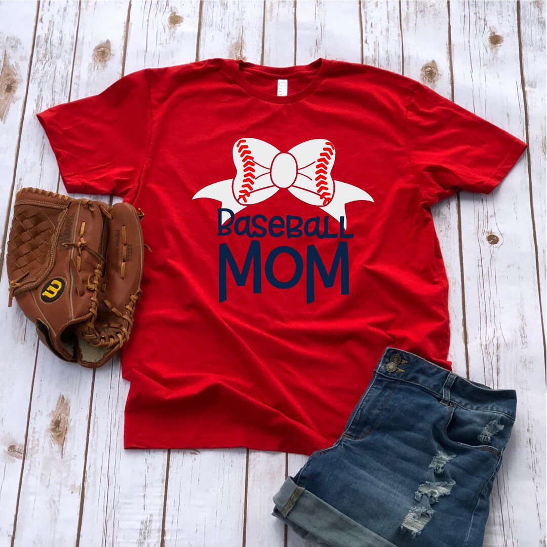 Baseball Bow, Baseball Mom Shirt, Baseball Mom Tshirt, Baseball Mom